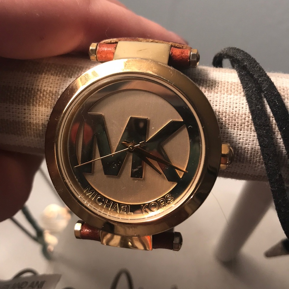 Leather Michael Kors watch